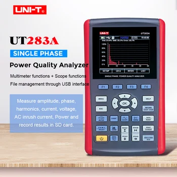 UT283A egyfázisú Minőségi Analyzer;fázis/aktuális volt harmonikus intézkedés,Ellenállás, Kapacitás Teszter;AC bekapcsolási áram