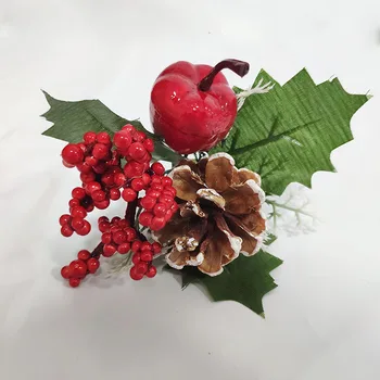1 Csokor karácsonyfa Dekoráció Kiegészítők Mesterséges Fenyő Szimuláció Növény DIY Vágja be díszdobozban Dekoráció, Kézműves