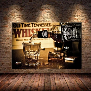 Whiskey-t Inni, Poszterek, Fali Nyomatok Modern Művészeti Vászon Festmények Nyomtatott Vászon Bár Dekoratív Képet lakberendezés Cuadros