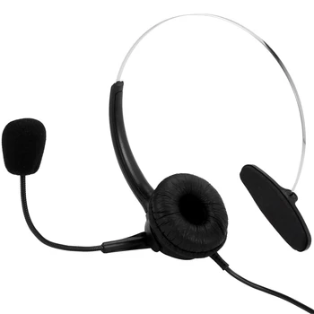 RJ9 Call Center Mono Fejhallgató Fejhallgató zajcsökkentés Fülhallgató Hívás Fejhallgató Mikrofon