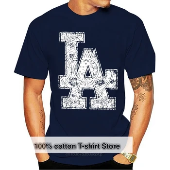 La Törzsi T-Shirt Los Angeles-I Azték Logo Tee Felnőtt Férfi Fekete Új Klasszikus Pamut Férfi Kerek Gallér, Rövid Ujjú Felső, Póló