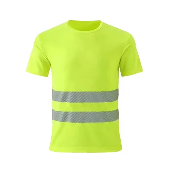 A férfiak Fényvisszaverő ruházat póló Építkezés Mérnöki fénycső, rövid ujjú T lovaglás, szabadtéri biztonsági Mellény Logó Egyéni