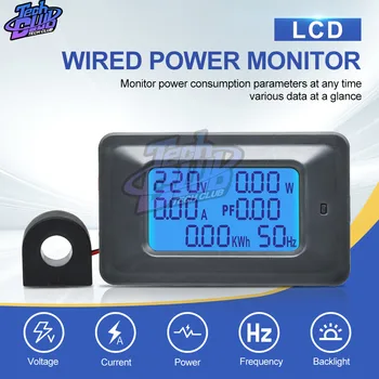 100A AC110-250V LCD Digitális Panel Watt Teljesítmény Mérő Monitor Voltmérő Árammérő Feszültség Aktuális Teszter Indikátor Otthoni Készülék