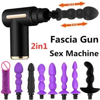 Fascia Masszázs Fegyvert Tartozékok Automatikus Szex Gép, Teleszkópos Vibrátor Dildók Pénisze Szex Játékok A Párok Női Maszturbátor