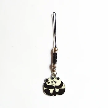 Új Stílus Panda Sorozat Design Mini Kulcstartó Divat Cink Ötvözet Kötél Kis Rose kulcstartó a Legjobb Ajándék 8-9 cm