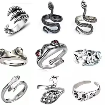 gyűrűk 2021 trend halloween Béka, macska kezét mancs állítható Kígyó-Férfi gyűrű rozsdamentes acél gyűrű, Férfi, eredeti ajándék Új termék