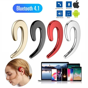 Fülhallgató Lóg Bluetooth Headset Hordozható Egyoldalú Vezeték nélküli Fülhallgató Lóg Ear Fülhallgató a Xiaomi Huawei Iphone