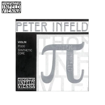 Thomastik Peter Infeld (PI100) Hegedű Húr Teljes készlet ,Platina, E Ezüst D,Közepes Nyomtávú, Labda-End,Made in Austria