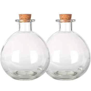250ML Kerek Üveg Gömb Üveg Dugók Nagy Üveg Jelmez Kellékek, fürdősó, DIY Kézműves & Dekoratív Üveggel