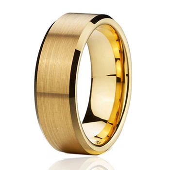 divat ékszer 8 mm-es, arany színű titán nemesacél gyűrű a férfiak évforduló jegygyűrű, eljegyzési gyűrűk, a nők