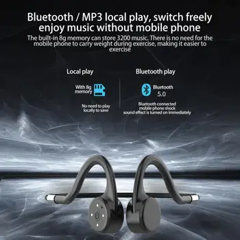 X5 csontvezetéses úszás fülhallgató Vezeték nélküli bluetooth-kompatibilis fülhallgatót 8Gb IPX68 Vízálló MP3-lejátszó Búvárkodás fülhallgató