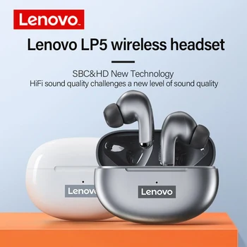 Lenovo LP5 TWS Bluetooth Fülhallgató 9D Sztereó HiFi Sport Vízálló Vezeték nélküli Fülhallgató iPhone 13 Xiaomi Bluetooth Fejhallgató