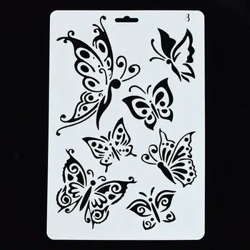 Gyönyörű Pillangó, többször felhasználható Stencil Airbrush Festés Művészeti Torta Spray Penész DIY Dekoráció, Kézműves Falak Festés