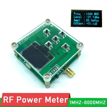 1MHZ-8000MHZ 8GHz RF teljesítmény mérő OLED kijelző RF teljesítmény csillapítás érték digitális mérő 500-AS 3 GHZ+ Szoftver 10W 30DB Csillapító