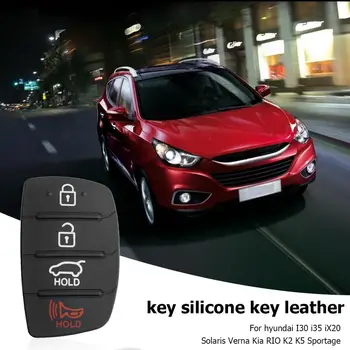 4 Gomb Flip Összecsukható Távoli Autó Kulcs a hüvely Szilikon Pad Csere Hyundai Kia Blay Shell Pad Csere Hyundai