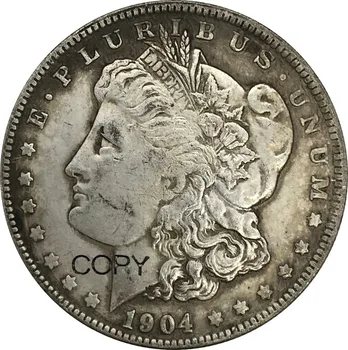 1904 Amerikai Egyesült Államok 1 Dollár Morgan Dollár Cupronickel Bevonatú Ezüst Érmék Másolat