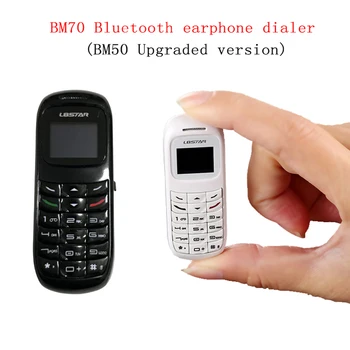 BM70 Mini Tárcsázó Bluetooth Fülhallgató Mobiltelefon Headset Sztereó Bass Magic Voice SIM-Kártya Fejhallgató, iPhone, Android pk BM50