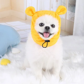 Macska Vicces Pet Kalap Aranyos Medve a Füle Design Puha, Kényelmes, Aranyos Jelmez Kiegészítők Biztonságos & Meleg Anyag Y5GB
