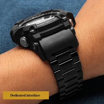 Rozsdamentes Acél Watchbands Adapter CASIO G-Shock Módosított GG-1000/GWG GSG-100 Férfi Fekete Karkötő Heveder Watch Lánc