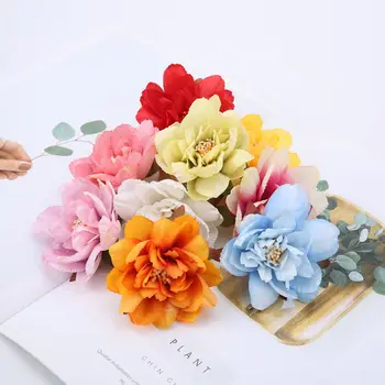 10db/sok Mesterséges Selyem Virág Fejét lakberendezési Őszi Dekoráció Virág Esküvő Party DIY Koszorú Rose Kézműves Kiegészítők