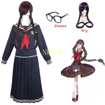 Anime Danganronpa 2 Fukawa Toko! Cosplay ruha, a Nők Dangan-Ronpa Iskolai Egyenruha A Jelmez Paróka Szemüveg