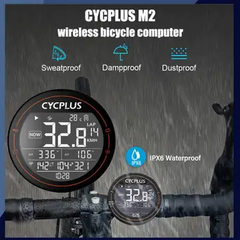 CYCPLUS M2-es Vezeték nélküli Kerékpár Computer 2.5 LCD c-Típusú Kerékpár Kód Mérő GPS Aktív Antenna BLE5.0 ANT + 30 Óra Akkumulátor üzemidő
