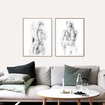 Szexi Meztelen Nő Kezét, Festék, Olaj Festmény Lány Meztelen Testét, Vászon modern Absztrakt Wall Art Poszter Haza Cuadros Dekoráció