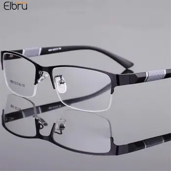Elbru Új Rövidlátás Szemüveget a Férfiak, mind a Nők Magas Minőségű Fél Keret Dioptria Üzleti Office Rövidlátó Szemüveget A-100-600