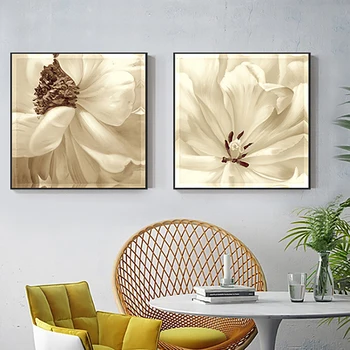 Modern, Gyönyörű Poszter Falon Képek Absztrakt Nagy Fehér Szirmait a Virág, Vászon Művészeti Nappali Asile Egyedi Skandináv Dekoráció