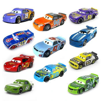 Disney Pixar Cars 2 3 Játék Dugattyús Cup Racer Villám McQueen Fűzi A Jackson Vihar Ötvözet Fém Modell Autó 1:55 Fiú Gyermek Ajándék
