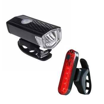 300Lumen Kerékpár Világítás USB Újratölthető Első Lámpa Lámpa Kerékpár első Lámpa, Hátsó Lámpa 1200mAh Kerékpáros Lámpák Motor Hozzáférés