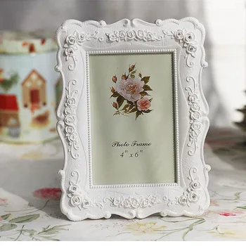 Kreatív Képkeret Rózsa Virág Kristály Gyémánt Fehér Európa Stílus Divat Régi Díszek képkeret Otthoni Kiegészítők WF
