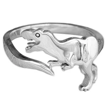 Dinoszaurusz Gyűrűk Hosszú nyakú Sárkány Stegosaurus Ékszerek Játék Aranyos Állat Nyitva Állítható Gyűrű, Ajándék, Női Gyűrű