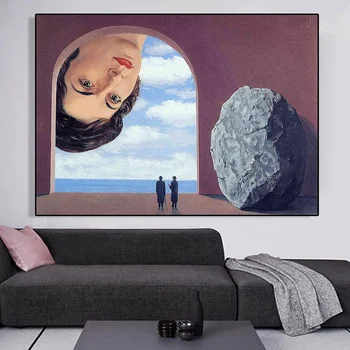 René Magritte Szürrealizmus Klasszikus Artkwork Vászon Festmény, Portré Poszter Reproduct Wall Art Kép Szoba Lakberendezés Cuadros