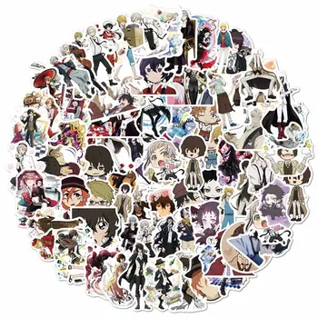 100/Set Bungou Kóbor Kutyák Anime Graffiti Matricák Ajándékok, Játékok DIY Gördeszka, Laptop, Autó, Telefon