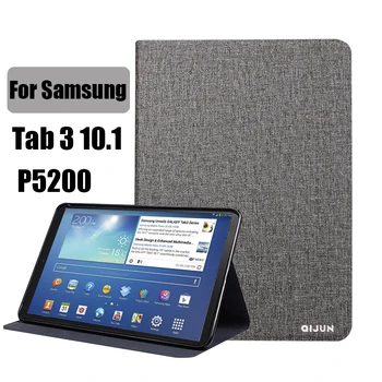 Tok Samsung Galaxy Tab 3 10.1 Inch P5200 P5220 P5210 GT-P5200 Tab3 10.1 Cover Tok Pu Bőr Állni Smart Tablet Capa-Ügy
