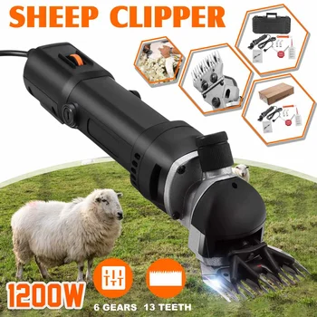1200W 6 sebesség Electric Sheep Pet Haj Clipper Nyíró Kit Nyírás Gyapjú Vágott Kecske kedvtelésből tartott Állat Nyíró Kellékek Farm Vágott Gép