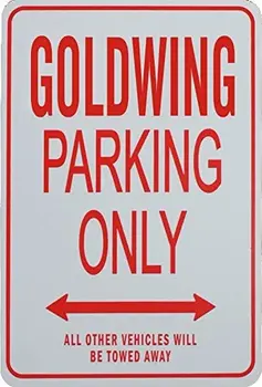 Goldwing Parkolás Csak - Miniatűr Szórakoztató Parkolás Jel Falon emléktábla Dekoráció Barlang