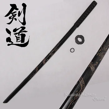 Sárkány Design Fából készült Kard, a Szamurájok Bokken Gyakorlat Kendo Stick Bushido Katana PU Táska Tok Kardhüvely-100cm