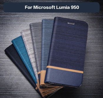 Pu Bőrtok Microsoft Lumia 950 Üzleti Telefon Esetében A Microsoft Lumia 950 Flip Book Esetben Puha Szilikon Hátlap
