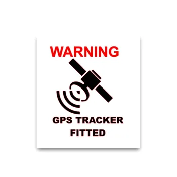 Figyelmeztetés Autó Matrica GPS Nyomkövetővel Felszerelt Vinil Fényvédő Kocsi ablakán Autó Stílus Kiegészítők, Dekorációs Vízálló PVC 10cm*9cm
