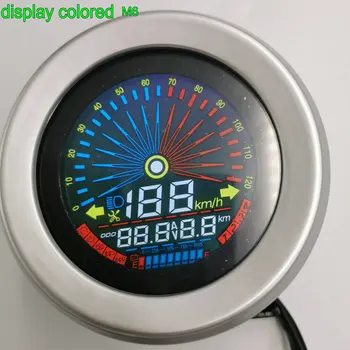 Fehér/Színes LCD Kijelző Sebességmérő 60-120v Univerzális Elektromos Robogó Kis Teknős Király Órában, Kerékpár, Tricikli Voltmérő