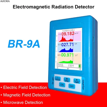 BR-9A Hordozható Elektromágneses Sugárzás Érzékelő Szakmai Sugárzás Doziméter Emf Mérő Elektromos Mágneses Érzékelő