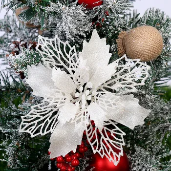 LuanQI Csillogó Mesterséges Virág Karácsonyi Hamis Virág Karácsonyi Dekoráció Az Otthoni DIY Dísz Esküvői Valentin Kellékek