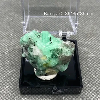 100% - ban Természetes zöld smaragd ásványi drágakő minőségű kristály példányok kövek, kristályok kvarc kristályok +Doboz 3,5 cm