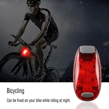 AUBTEC 5LED Kerékpár, Kerékpár Alkatrészek, Multi-funkciós Biztonsági Kerékpár LED Klip Futó Vízálló Kerékpár Lámpa