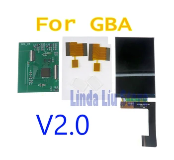 1set Magas minőségű GBA jelölje ki IPS LCD képernyő Készletek GameBoy GBA jelölje ki a képernyő V2 Fényerő képernyő