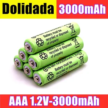 2/4/8/12/20db 100% Eredeti 3000 mAh AAA 1,2 V Minőségű újratölthető akkumulátor 3000 mAh AAA Ni-MH 1,2 V 2A akkumulátor