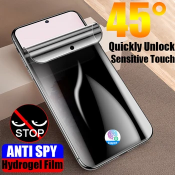 3D Anti-Spy Hidrogél Film Samsung Galaxy Note 20 S21 Ultra Adatvédelmi Peep Képernyő Védő S10 S9 Megjegyzés 10 Plusz Védő Fólia