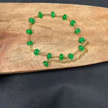 Jade Karkötő Női Jadeite Természetes Varázsa Smaragd Drágakövek Varázsa Faragott 925 Ezüst Ékszerek Kínai Tervező Karperecek